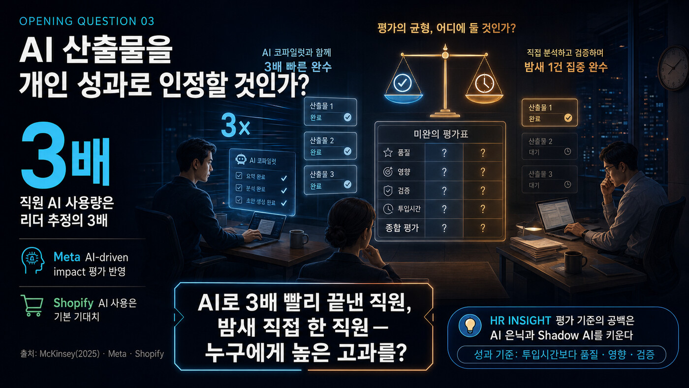 AI가 3배 빨리 끝낸 일, 성과로 인정할 것인가